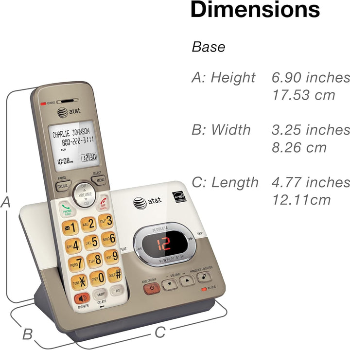 AT&T EL52313 3-Handset Cordless Phone with Answering System & Extra-large Backlit Keys 3 Handsets