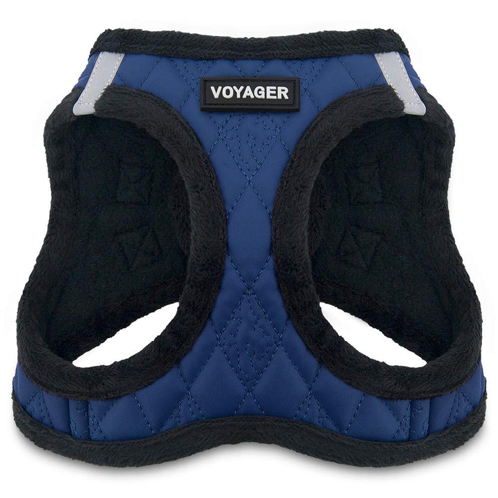 Voyager Step-In Plush Dog Harness – Soft Plush, Step In Vest Harness for Small and Medium Dogs by Best Pet Supplies - Harness (Royal Blue Faux Leather), XL (Chest: 20.5 - 23") Harness (Royal Blue Faux Leather) XL (Chest: 20.5 - 23")