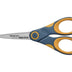 Westcott ‎14881 5-Inch Non-Stick Titanium Scissors For Office and Home, Yellow/Gray