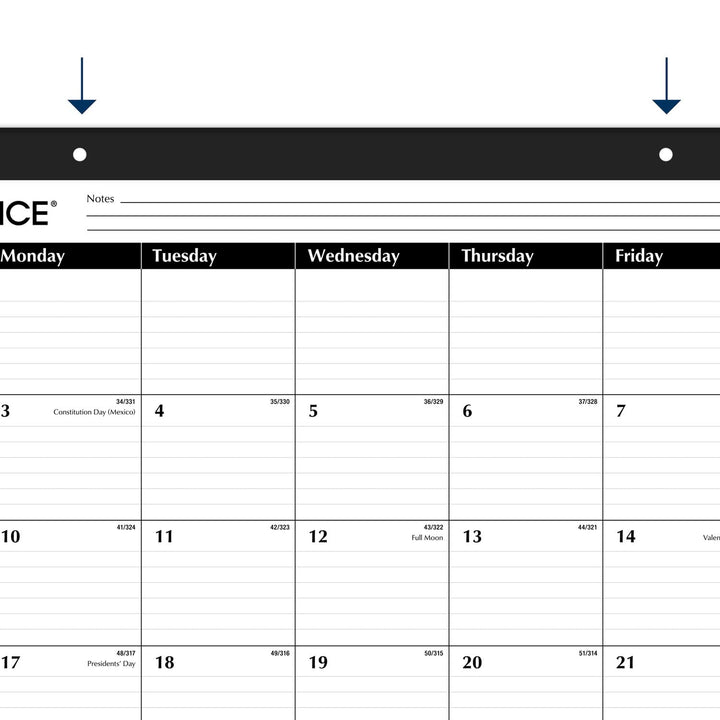 AT-A-GLANCE 2025 Desk Calendar, Desk Pad, 21-3/4" x 17", Large, Ruled Blocks, Monthly (SK250025) 1 Count 2025 New Edition