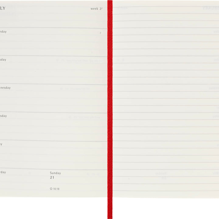 Moleskine Classic 18 Month 2023-2024 Weekly Planner, Soft Cover, Pocket (3.5" x 5.5"), Scarlet Red