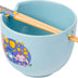 Silver Buffalo Lilo and Stitch Angel Holding Hands Couple Floating Lantern Ceramic Ramen Noodle Rice Bowl with Chopsticks, Microwave Safe, 20 Ounces Lilo and Stitch Floating Lantern Cartoon