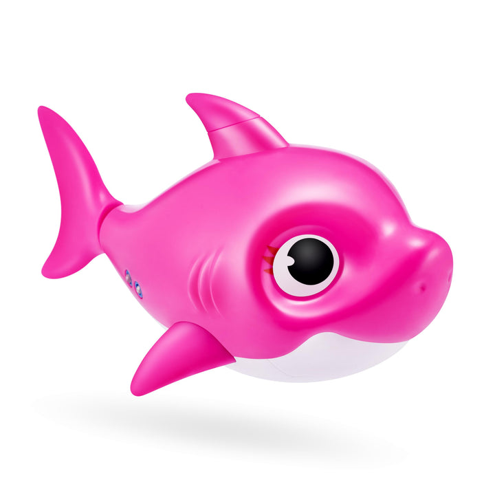 Robo Alive Junior Baby Shark New Silicon Fins Version Singing and Swimming Mommy Shark (Pink) by ZURU Pink