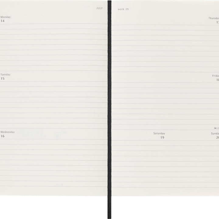 Moleskine Classic 12 Month 2025 Monthly Planner, Soft Cover, XL (7.5" x 9.75"), Black, 128 pages