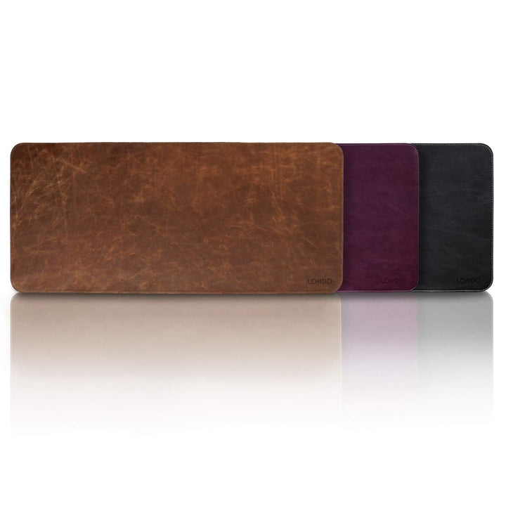 Top Grain Leather Extended Mouse Pad - Desk Mat Damson