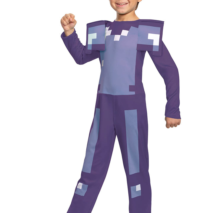 Minecraft Costume, Enchanted Diamond Armor Outfit for Kids, Minecraft Costume Halloween Small (4-6)