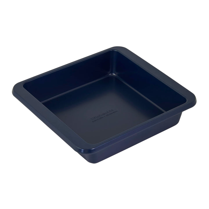 KitchenAid 9-In Nonstick Swiss Engineered Aluminized Steel Square Cake Pan, Dishwasher Safe, Ink Blue 9in