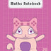 20mm Maths Notebook Squared A4: Exercise Book Large Squared 20mm for Kids Girls Back to School Mathematics Class Records & Lesson | 100 Pages | Pink