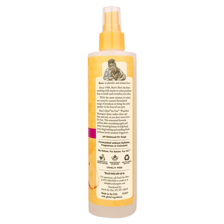 Burt's Bees for Pets Naturally Derived Waterless Shampoo Spray with Apple and Honey - Dry Dog Shampoo for All Dogs and Puppies - Cruelty Free, 10 Ounces - 6 Pack 10 Fl Oz (Pack of 6)