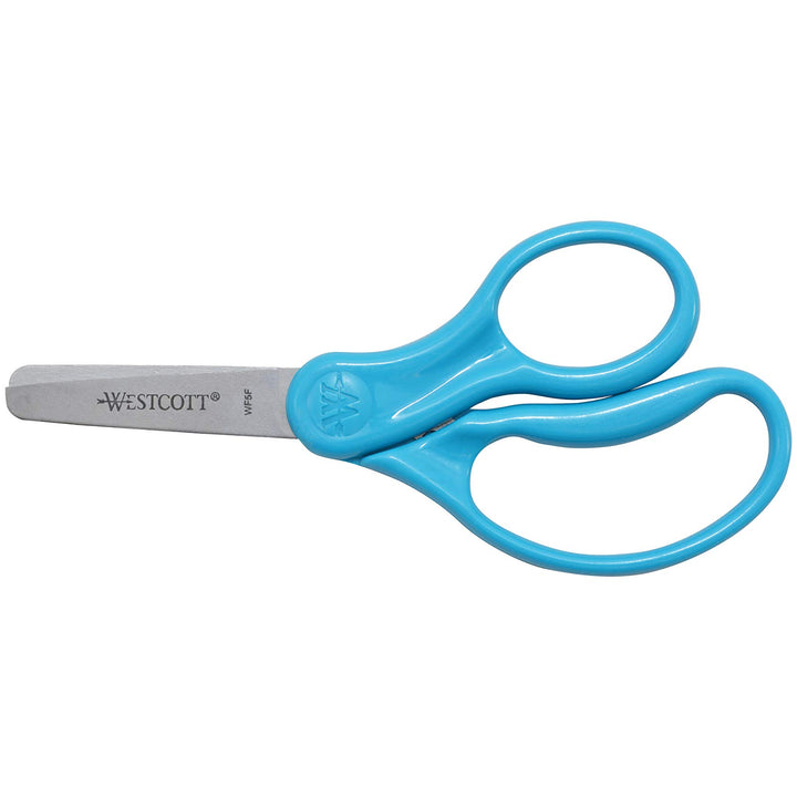 Westcott 13140 Right- and Left-Handed Scissors, Kids' Scissors, Ages 4-8, 5-Inch Blunt Tip, Assorted, 12 Pack