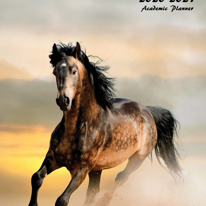 2020-2021 Academic Planner: Large Weekly and Monthly Planner with Inspirational Quotes and Wild Stallion Cover (Hardcover)