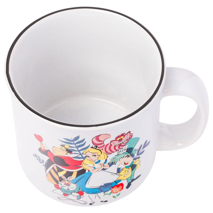 Silver Buffalo Disney Alice in Wonderland Group Shot Ceramic Camper Mug, 20 Ounces