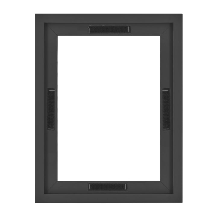 MCS Floating Frame with Canvas Included, Art Frames for Canvas Paintings with Adhesive Fasteners and Hanging Hardware, Walnut Woodgrain, 18 x 24 Inch 18x24