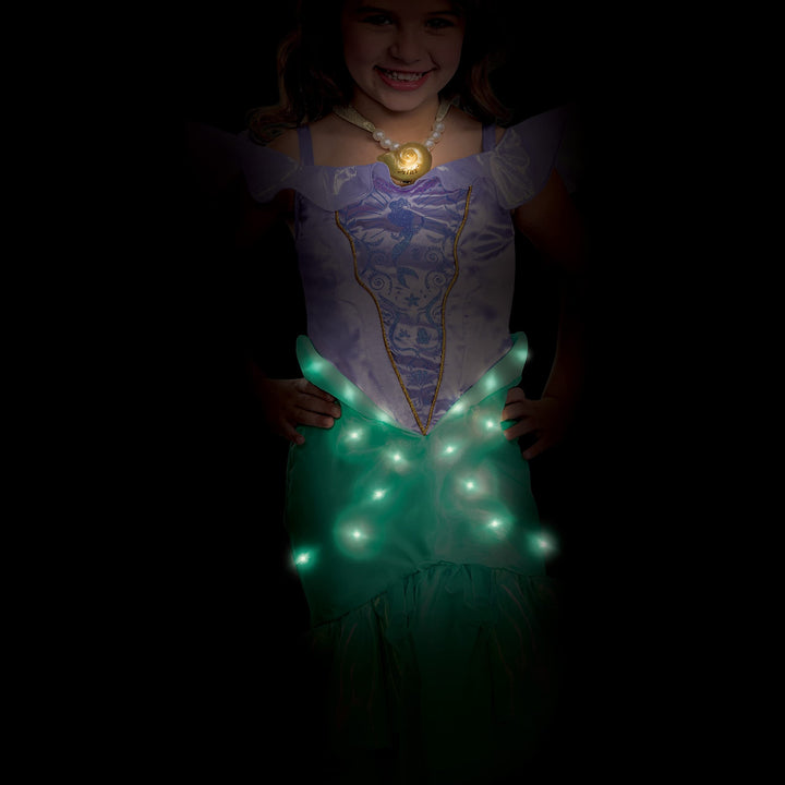 Disguise The Little Mermaid Girl's Prestige Ariel Sound and Light Up Costume (5-6)