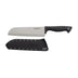 Farberware Edgekeeper 7-Inch Santoku Knife with Self-Sharpening Blade Cover, High Carbon-Stainless Steel Kitchen Knife with Ergonomic Handle, Razor-Sharp Knife, Black