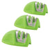51422 | Edge Grip 2-Stage Knife Sharpener | Green – 3 Pack | Coarse & Fine Sharpener | Compact for Easy Storage | Stable Non-Slip Base | Soft Grip Rubber Handle | Straight & Serrated Knives Green-3Pack