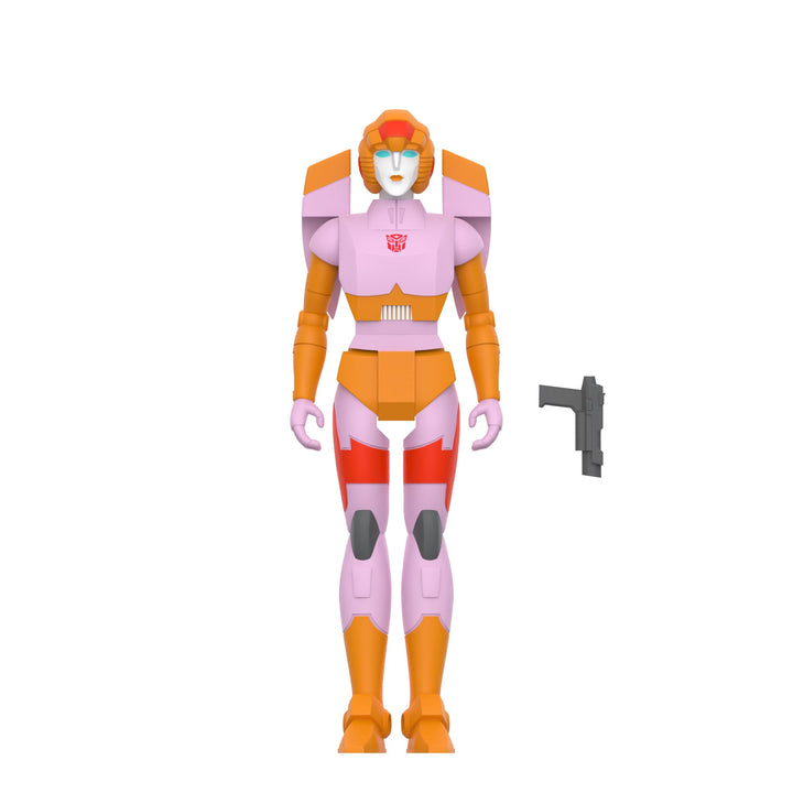 Super7 Transformers Reaction Figures Wave 08 - Arcee (Pink & Orange) Action Figure Arcee (Pink & Orange)