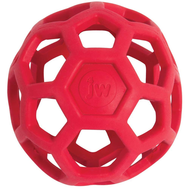 JW Pet Hol-ee Roller Dog Toy Puzzle Ball, Natural Rubber, Extra Large (7.5 Inch Diameter), Colors May Vary X-Large