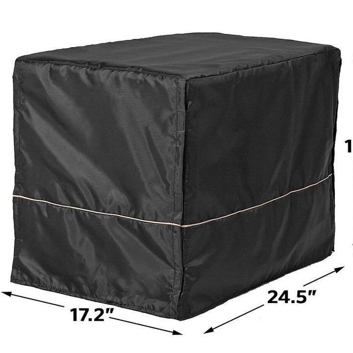 MidWest Homes for Pets Dog Crate Cover, Privacy Dog Crate Cover Fits MidWest Dog Crates, Machine Wash & Dry(Black) Black 24-Inch