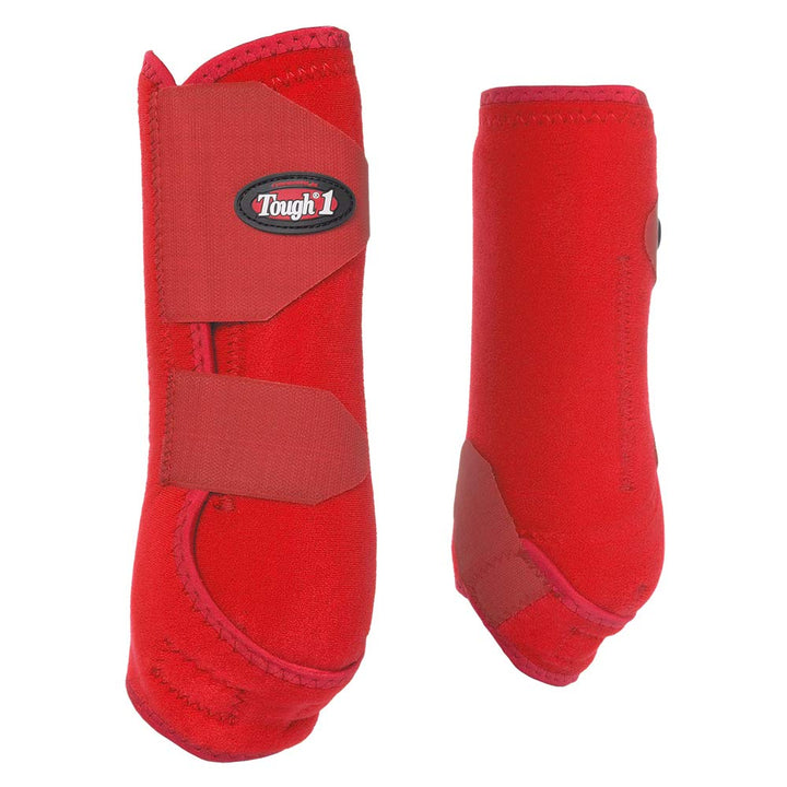 Tough 1 Extreme Vented Sport Boots Set, Red, Medium