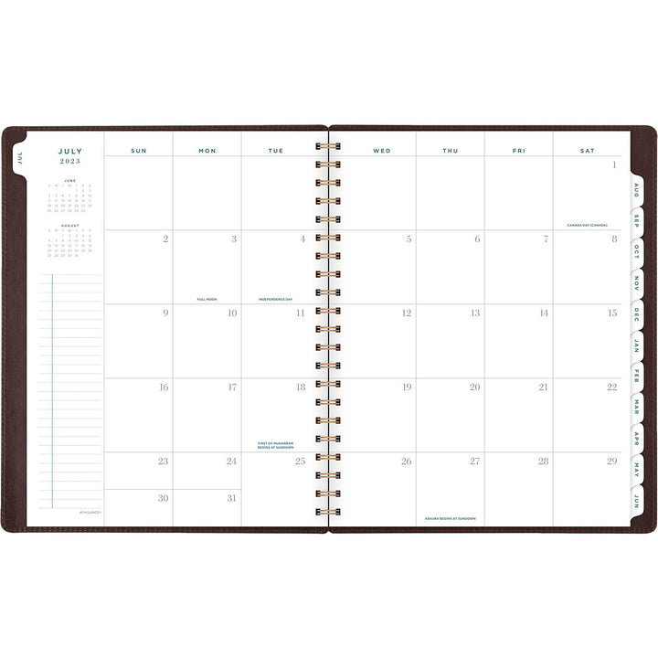 AT-A-GLANCE 2023-2024 Academic Planner, Weekly & Monthly, 8-1/2" x 11", Large, Monthly Tabs, Pocket, Flexible Cover, Signature Collection, Brown (YP905A09) 2023-2024 Old Edition