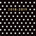 2018 - 2019: 18 Month Planner, Daily, Weekly, Monthly, Black With White Dots, January 2018 - June 2019