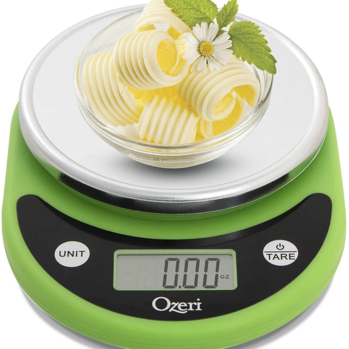 Ozeri Pronto Digital Multifunction Kitchen and Food Scale, Black on Lime