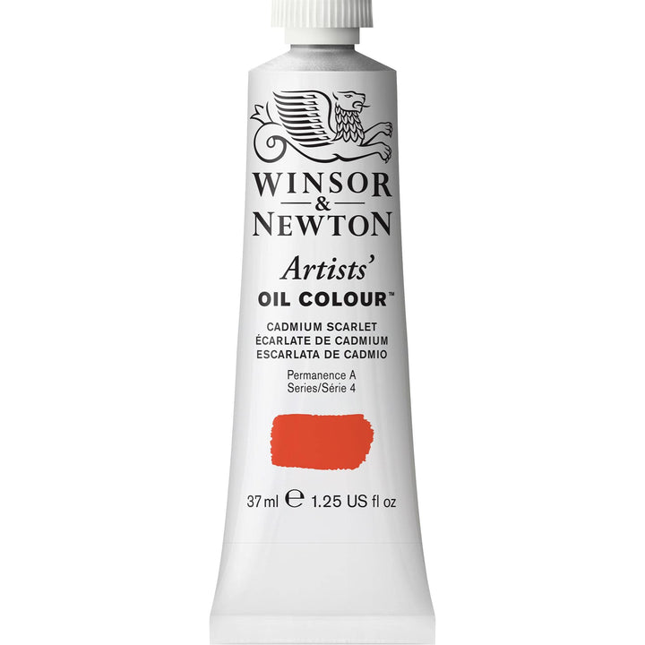 Winsor & Newton Artists' Oil Color, 37ml (1.25 oz) Tube, Cadmium Scarlet 1.25-oz Tube