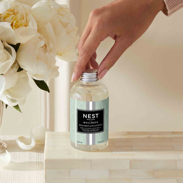 NEST New York Wild Mint & Eucalyptus Reed Diffuser Liquid Refill