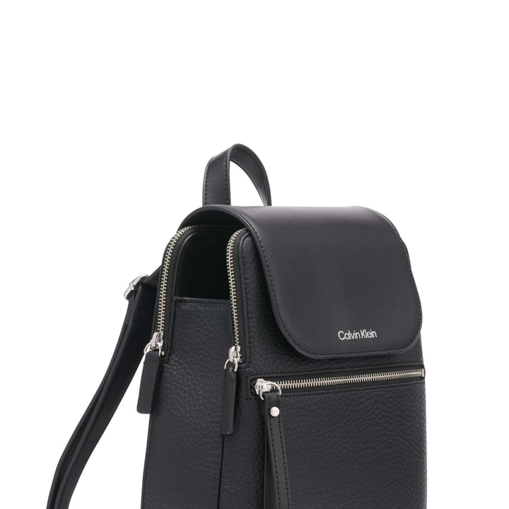 Calvin Klein Reyna Novelty Key Item Flap Backpack, Dove Grey