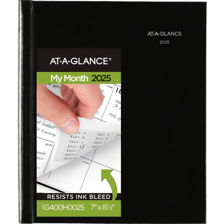 AT-A-GLANCE 2025 Planner, Monthly, 7" x 8-1/2", Medium, Hardcover, DayMinder, Black (G400H0025) 2025 New Edition