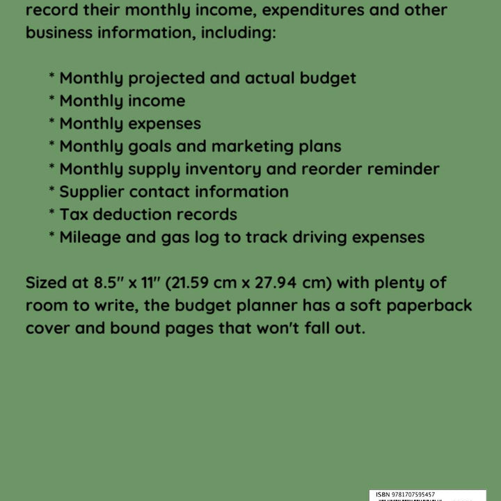 Car Detailer Business Budget Planner: 8.5" x 11" Auto Detailing One Year 12 Month Organizer to Record Monthly Business Budgets, Income, Expenses, ... Info, Tax Deductions and Mileage (118 Pages)