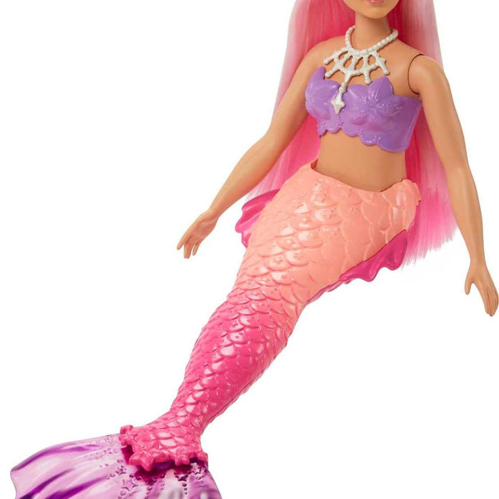 Barbie Dreamtopia Mermaid Doll with Curvy Body, Pink Hair, Pink Ombre Tail & Headband Accessory