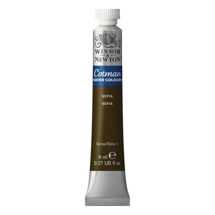 Winsor & Newton Cotman Watercolor Paint, 8ml (0.27-oz) Tube, Sepia 0.27-oz Tube