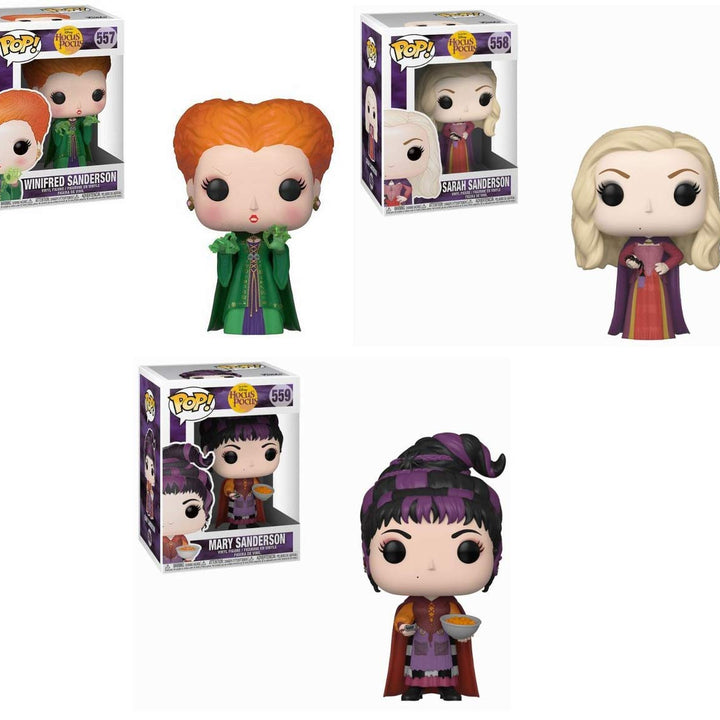 Funko Pop! Hocus Pocus Sanderson Sisters Set - Sarah, Winifred & Mary Collectible Figures - Vinyl