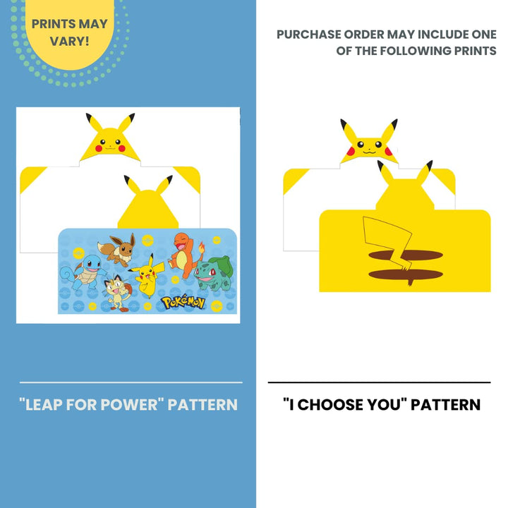 Pokemon Pikachu Bath/Pool/Beach Soft Cotton Terry Hooded Towel Wrap, 24" x 50", By Franco Kids Pokemon Pikachu 24 in x 50 in