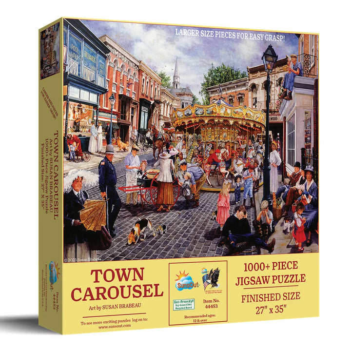 Sunsout Town Carousel 1000 Pc Large Piece Jigsaw Puzzle 44453