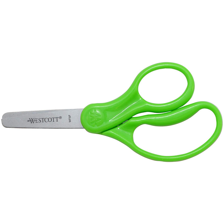 Westcott 13140 Right- and Left-Handed Scissors, Kids' Scissors, Ages 4-8, 5-Inch Blunt Tip, Assorted, 12 Pack