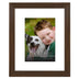 Americanflat 8x10 Picture Frame in Walnut - Use as 5x7 Picture Frame with Mat or 8x10 Frame Without Mat - Engineered Wood Photo Frame with Shatter-Resistant Glass and Easel for Wall and Tabletop