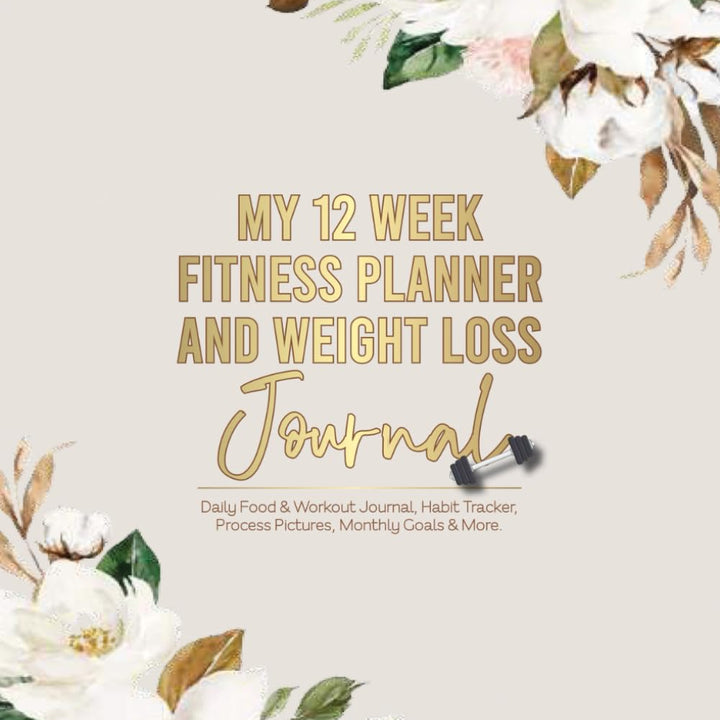 12 Week Fitness Planner: Daily Food & Workout Journal, Habit Tracker, Progress Pictures, Monthly Goals