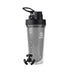 Takeya 24 oz Tritan Plastic Shaker Bottle - Premium BPA Free Protein Shakes Mixer, Leakproof Spout Lid, Shatterproof, Stormy Black