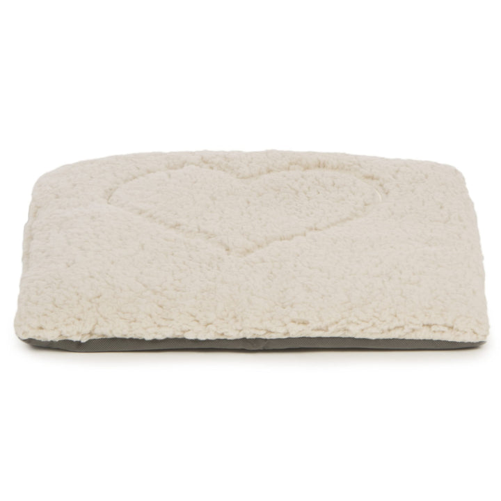 SmartyKat Crinkle Cloud Plush Cat Bed, Machine Washable, Randomly Selected Color - Cream OR Gray, One Size Crinkle Cloud Mat (Randomly Selected Color)