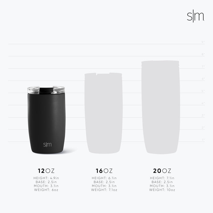 Simple Modern Travel Coffee Mug Tumbler with Flip Lid | Reusable Insulated Stainless Steel Cold Brew Iced Coffee Cup Thermos | Gifts for Women Men Him Her | Voyager Collection | 12oz | Sea Glass Sage -Sea Glass Sage