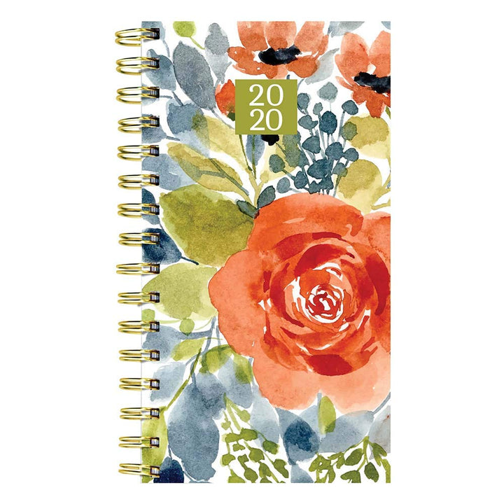 2020 Cool Blooms Small Weekly Monthly Spiral Planner