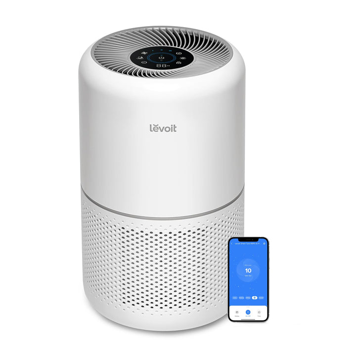 LEVOIT Air Purifiers for Home Bedroom, Smart WiFi, HEPA Sleep Mode for Home Large Room, Quiet Cleaner for Pet Hair, Allergies, Dust, Smoke, Pollon, White Noise, Alexa Control, Core300S-P, White WIFI enabled Purifier