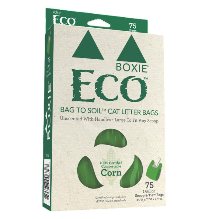 Boxie® Sustainable Scoop & Tie™ Bags for Pet Waste, Boxiecat- 120 Count (Pack of 1) 1 Count (Pack of 120)