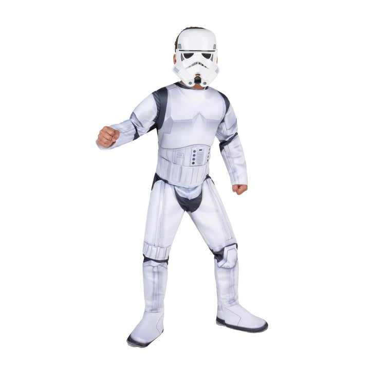 Star Wars Stormtrooper Official Youth Halloween Costume - Premium Quality Padded Jumpsuit with Plastic Mask Medium