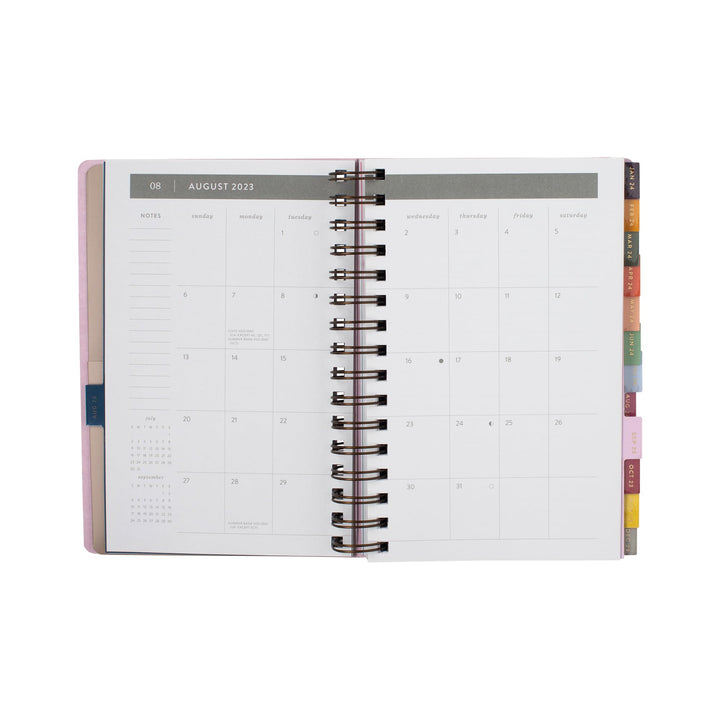 Fringe Studio 17 Month Planner (Aug 2023- Dec. 2024), BOLD STRIPE", Paper Cover, 5.75" x 8.25", includes Stickers & Interior Pocket, 236 pages, Esprit Collection (113110) Bold Stripes