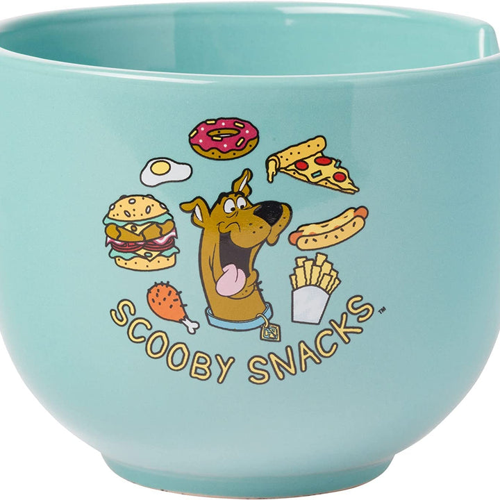 Silver Buffalo Scooby-Doo Scooby Snacks Ceramic Ramen Noodle Rice Bowl with Chopsticks, Microwave Safe, 20 Ounces Scooby Doo Cartoon