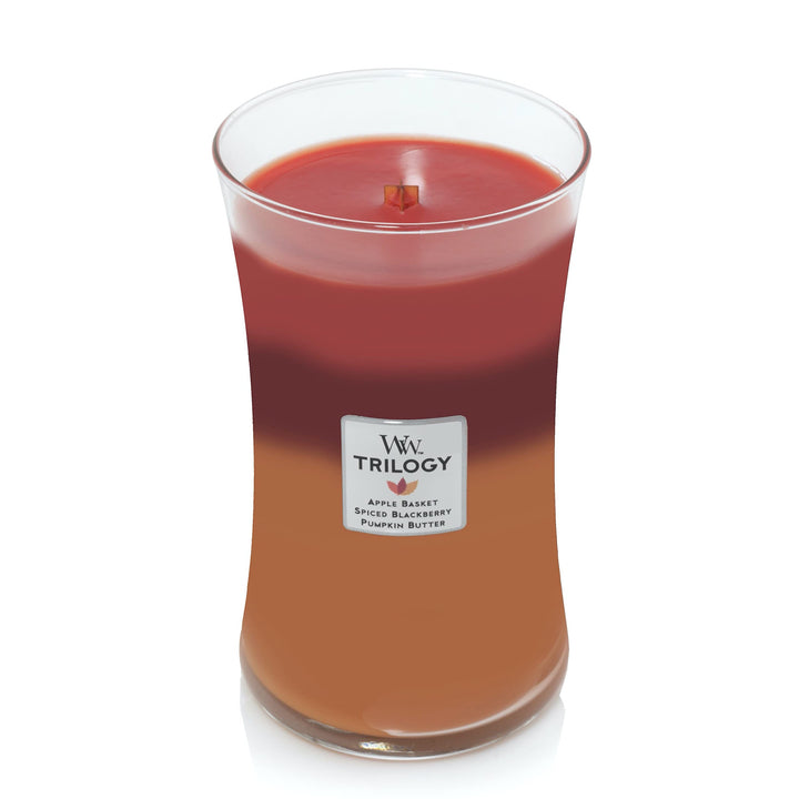 WoodWick Hourglass Candles - Pumpkin Butter and Autumn Harvest Trilogy